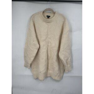 Nasty Gal Relaxed Oversized Sweater Women Medium Cream Minimalist Granolagirl